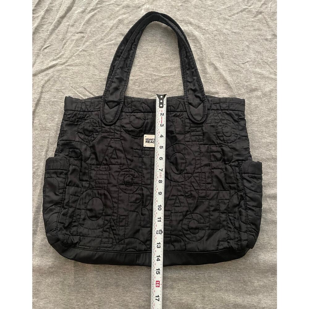 Kenneth Cole Reaction Womens Black Quilted Shoulder Bag Tote - Picture 11 of 13